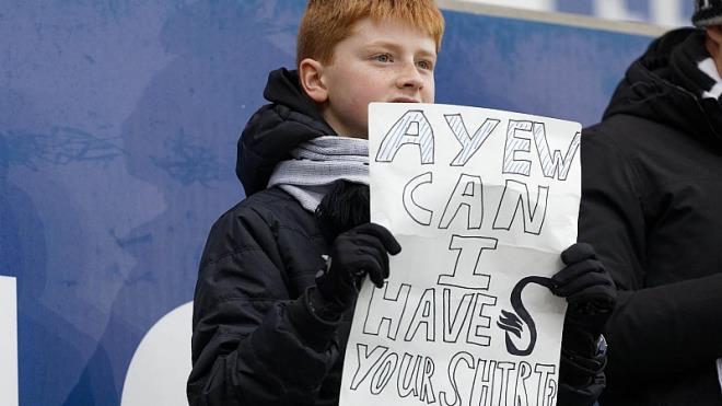 Young Swansea City Fan Demands For Andre Ayew's Jersey After Win Against Huddersfield Town