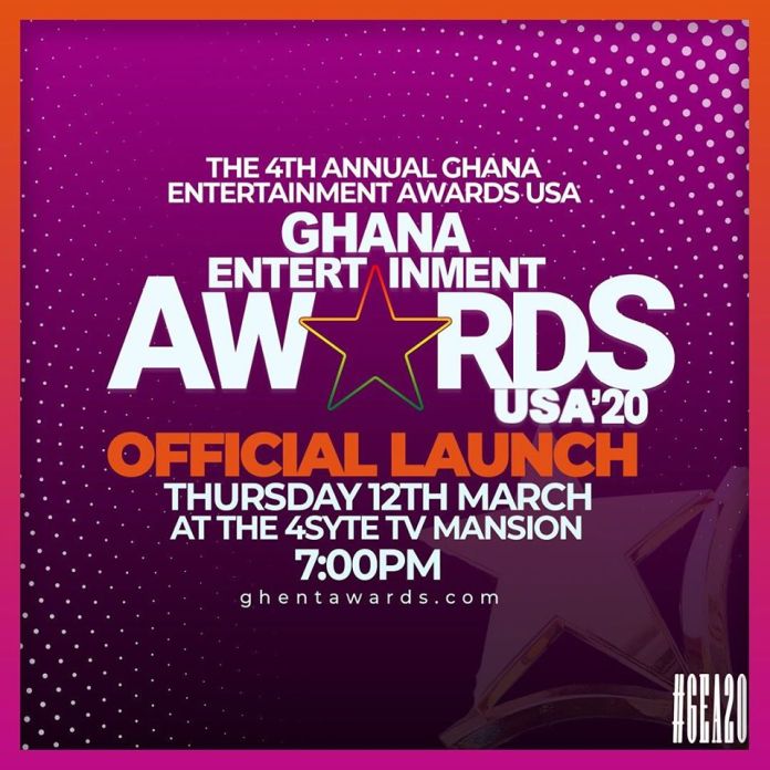 Ghana Entertainment Awards USA 2020 to be launched March 12