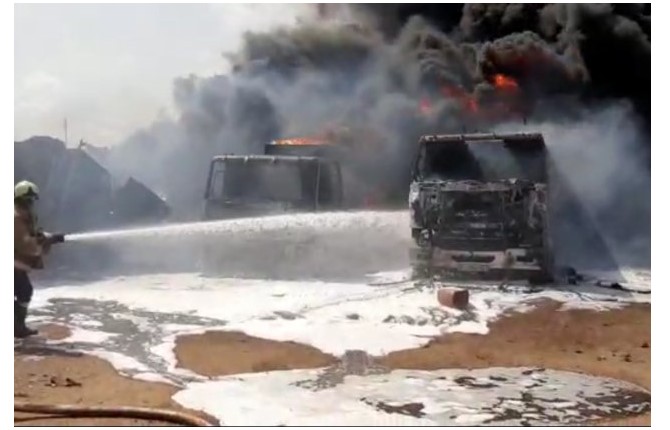Diesel tankers gutted by fire in Takoradi
