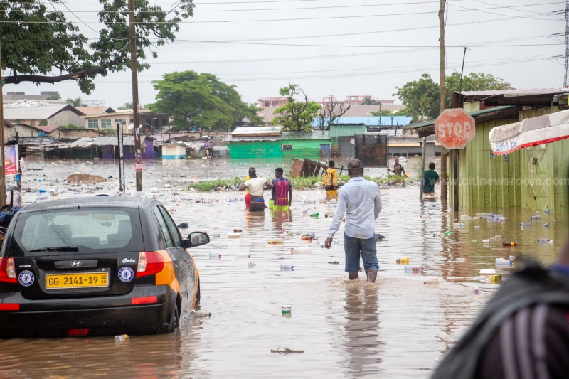 Parts of Accra flooded after hours of downpour [Photos]