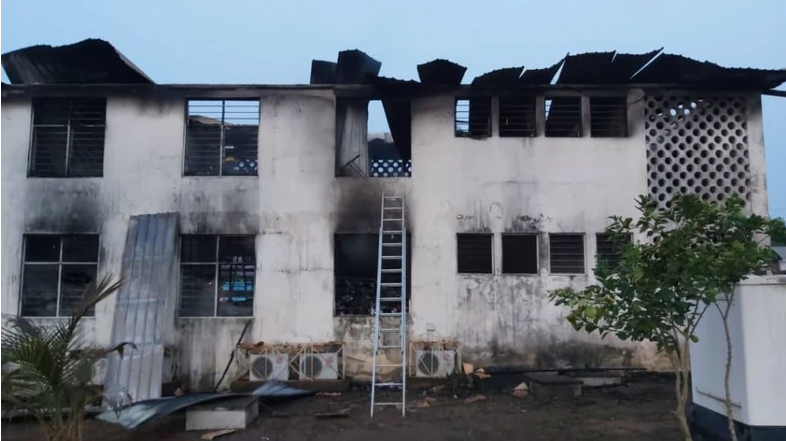 Just In: Fire guts EC office in Accra