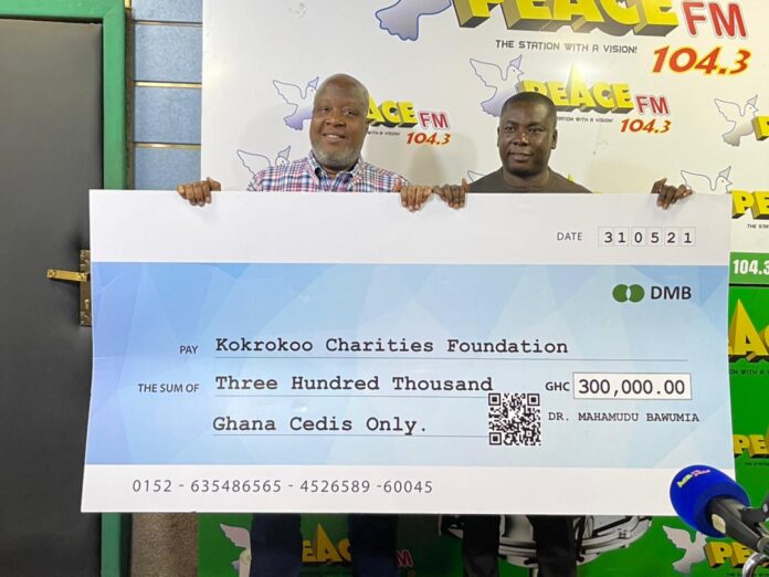 Vice President Dr. Bawumia Donates GHs 300,000 To Kokrokoo Charities